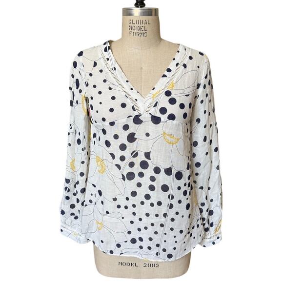 See By Chloe Linen Blend Long Sleeve Tunic Size 2 - Picture 1 of 9